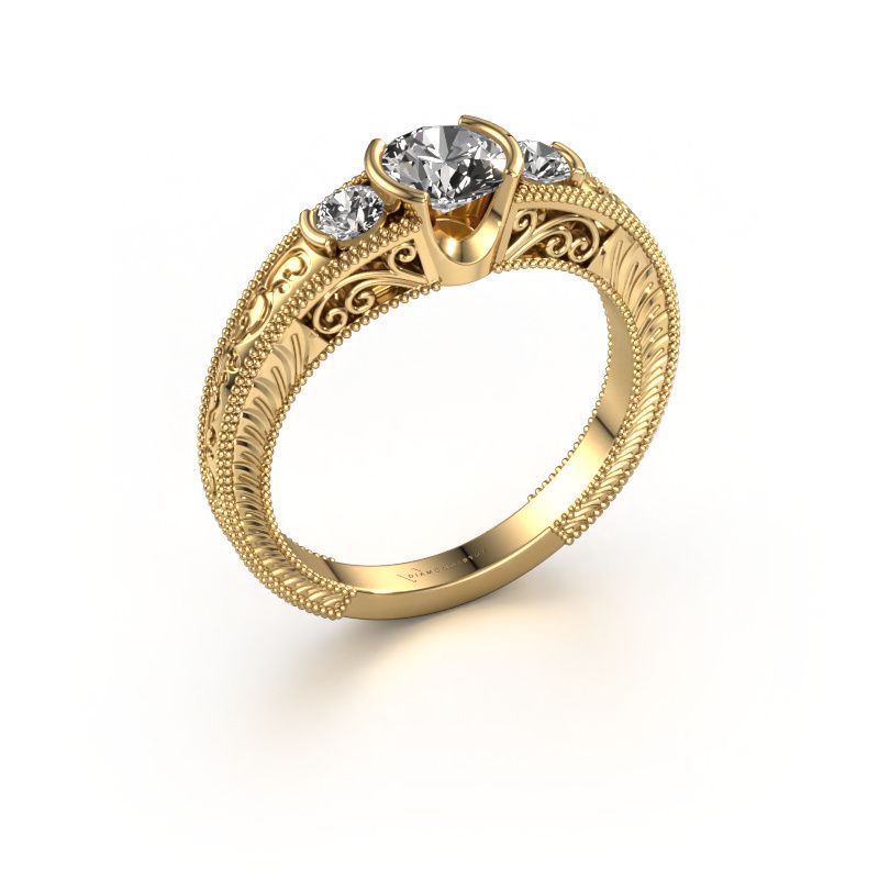 Image de Bague de fiançailles Tasia 585 or jaune diamant 0.80 crt