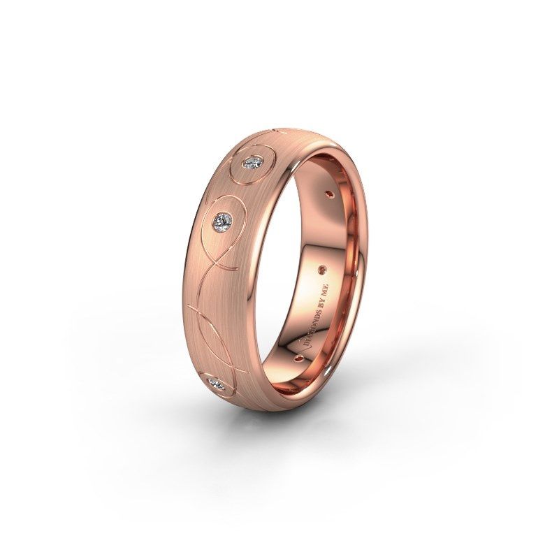 Image of Wedding ring WH2068L36BM<br/>585 rose gold ±6x2 mm<br/>Zirconia