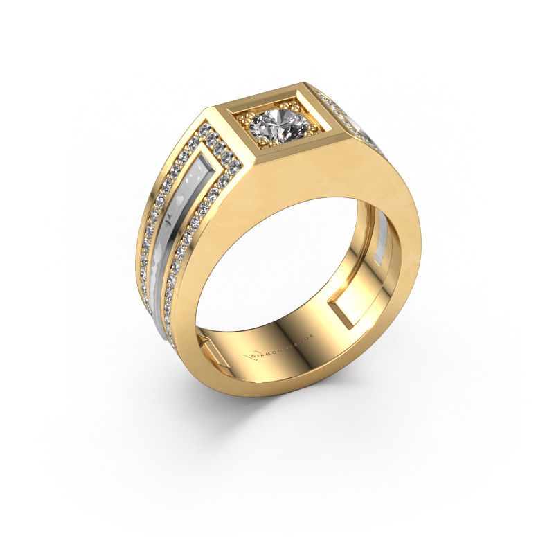 Men's ring Lando 585 gold zirconia 4.7 mm