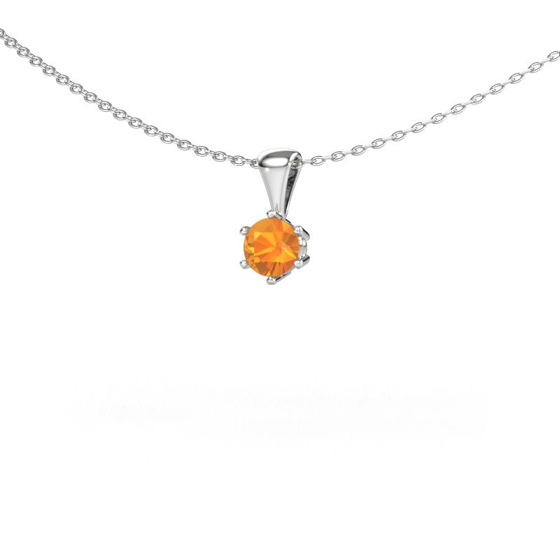 Necklace Fay 585 white gold citrin 4.7 mm