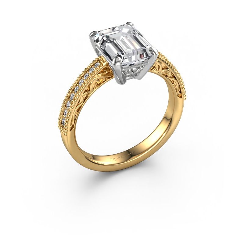 Verlovingsring Shonta EME 585 goud lab-grown diamant 2.634 crt