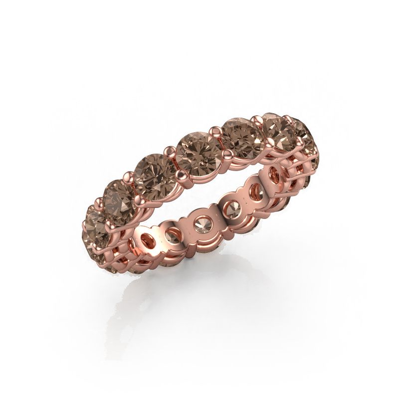 Aanschuifring Michelle full 4.2 585 rosé goud bruine diamant 5.10 crt