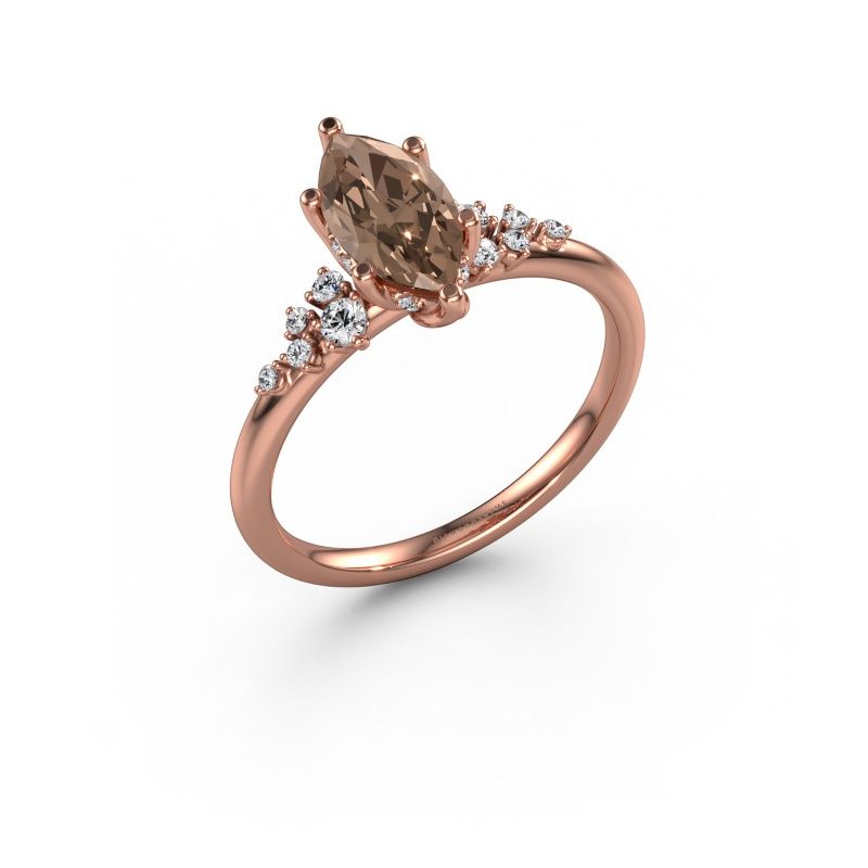 Engagement ring Emma MRQ 585 rose gold brown diamond 1.165 crt