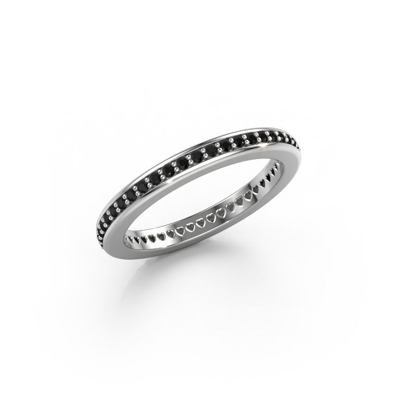 Vorsteckring Elvire 2 585 Weißgold Schwarz Diamant 0.414 crt
