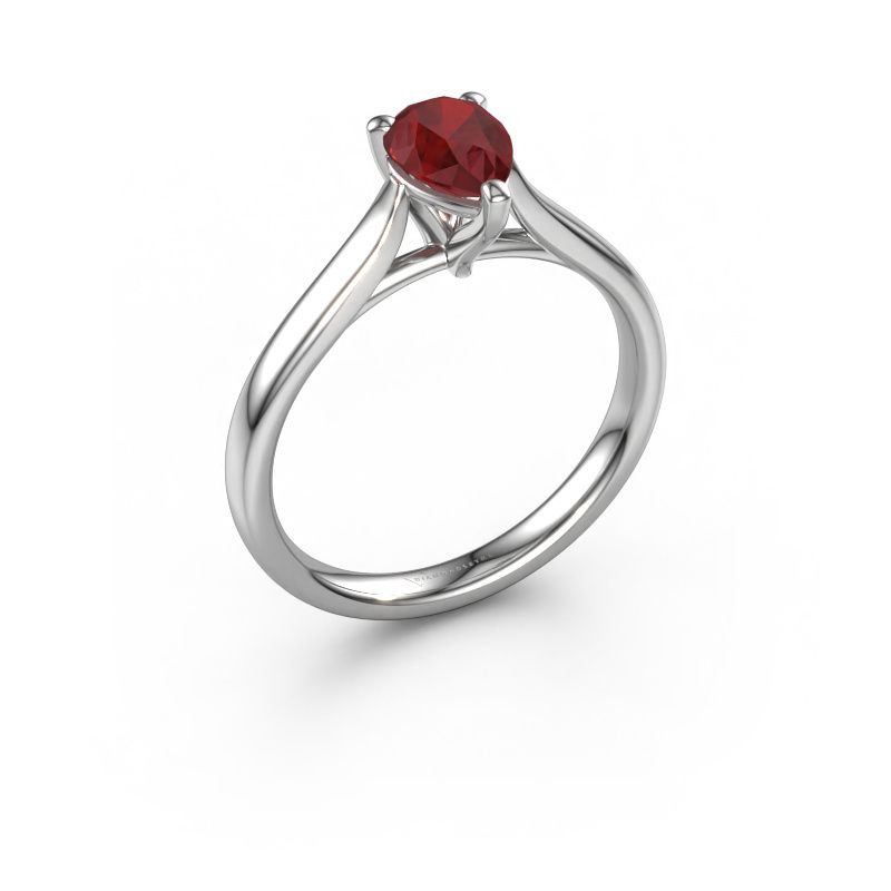 Engagement ring Mignon PER 1 950 platinum ruby 7x5 mm