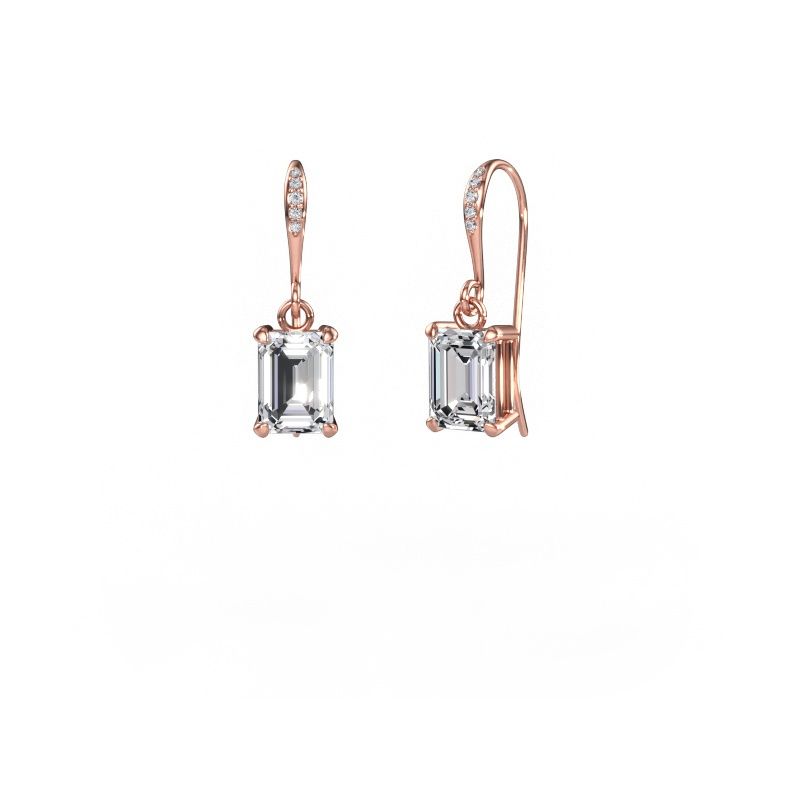 Pendants d'oreilles Laurie EME 2 585 or rose diamant 2.330 crt