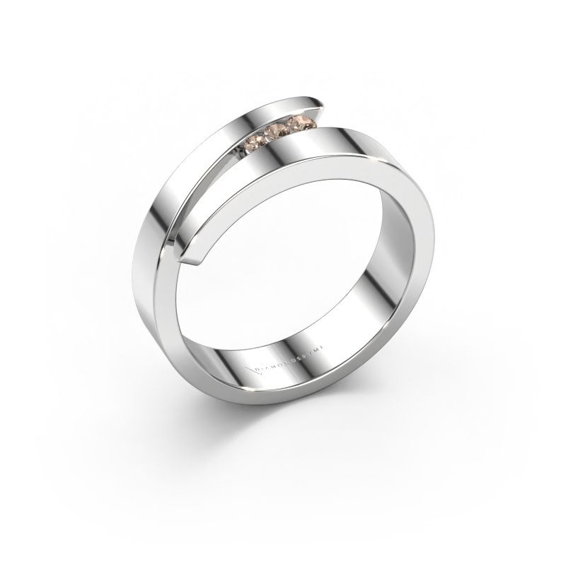 Ring Alia 585 white gold brown diamond 0.065 crt