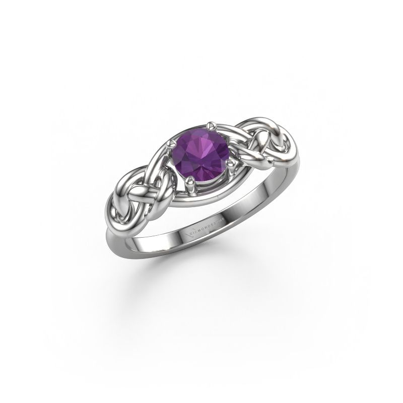 Ring Zoe 585 white gold amethyst 5 mm