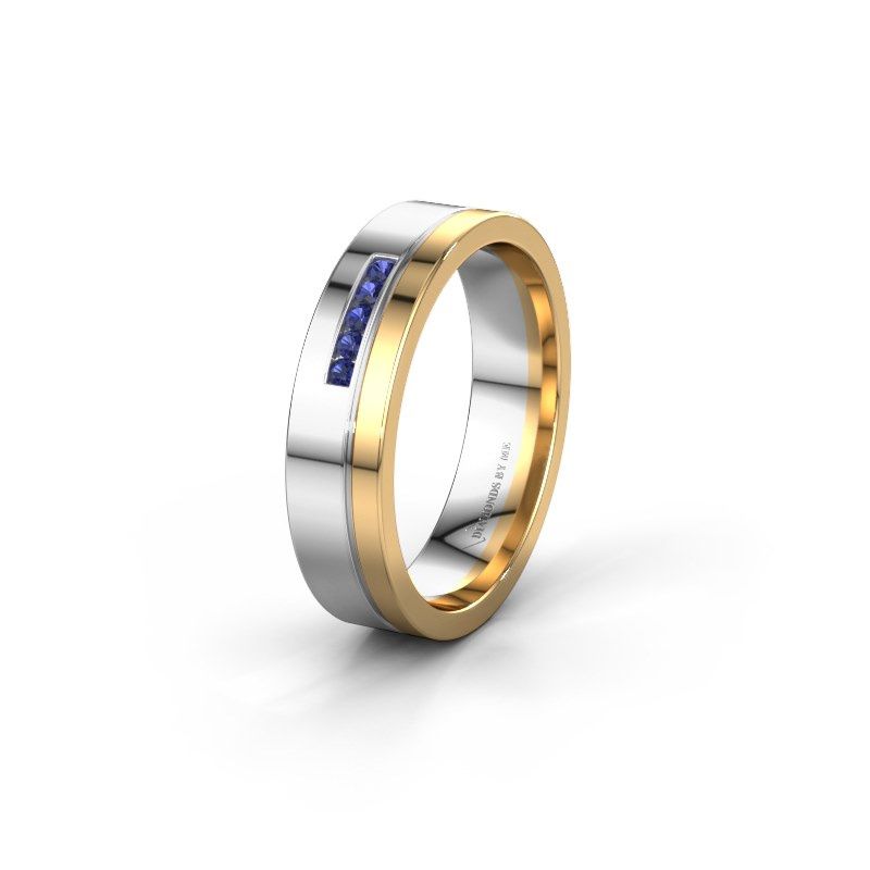 Image of Wedding ring WH0307L15AP<br/>585 white gold ±5x1.7 mm<br/>Sapphire