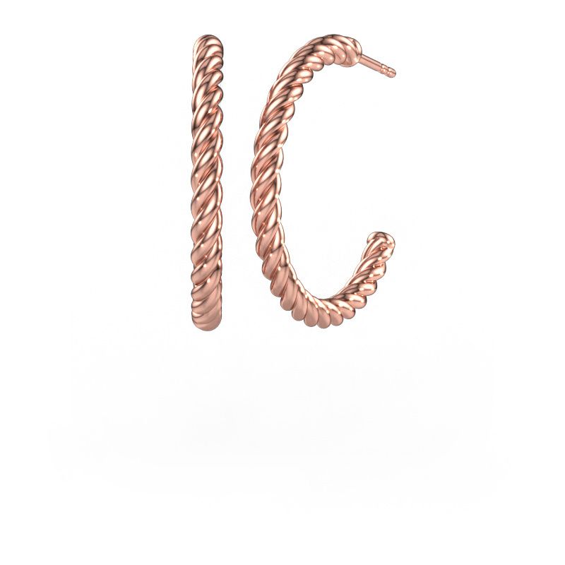 Stud earrings Terra 25mm 585 rose gold