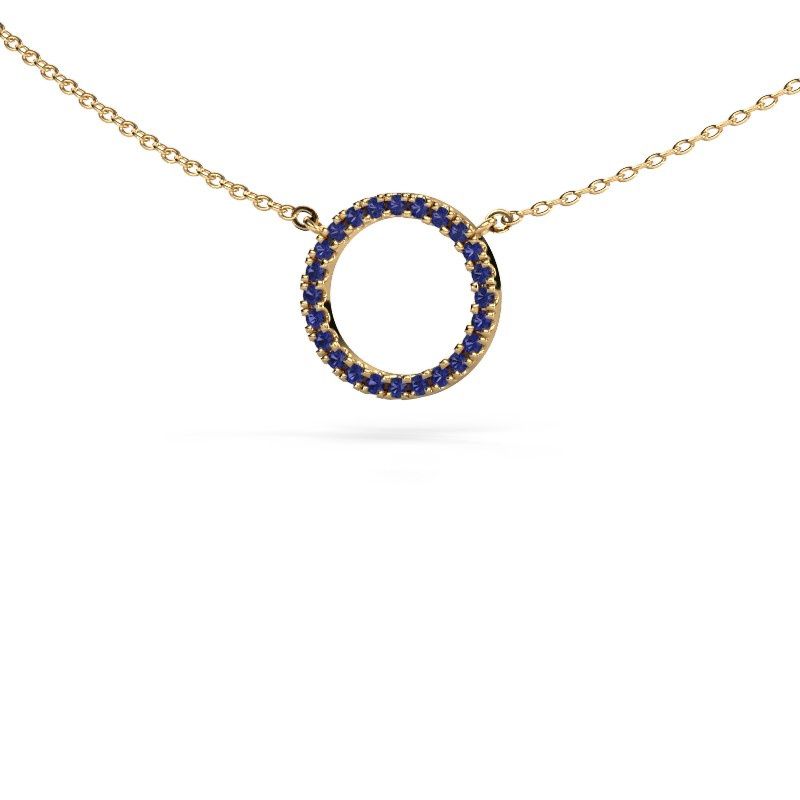 Anhänger Circle 585 Gold Saphir 1.2 mm