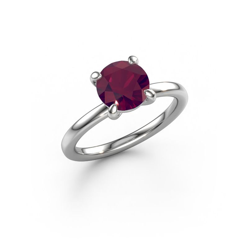 Verlobungsring Simone RND 1 950 Platin Rhodolit 7.3 mm