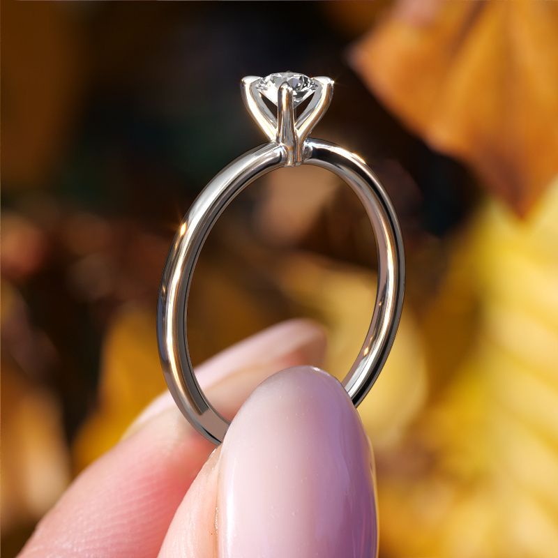 Image of Engagement Ring Crystal Rnd 1<br/>950 platinum<br/>Diamond 0.25 crt