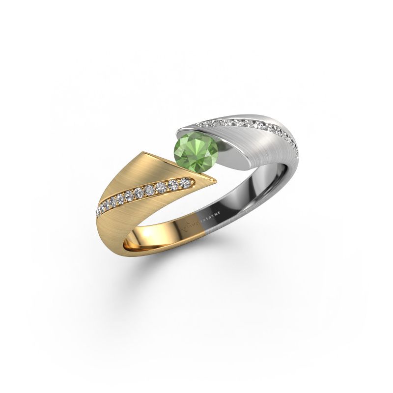 Ring Hojalien 2 585 Gold Turmalin grün 4.2 mm