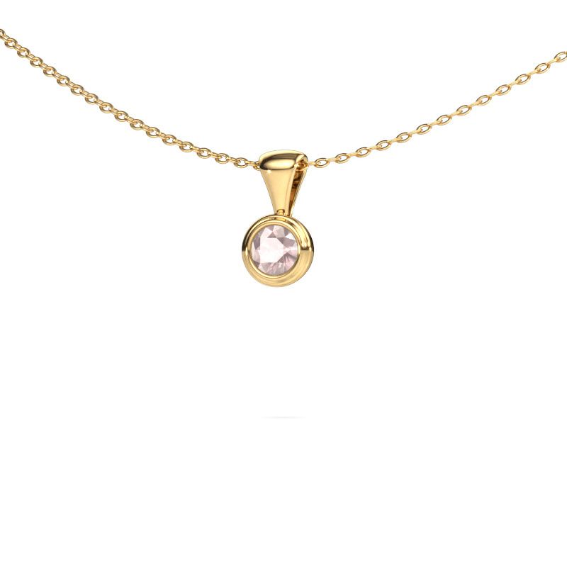 Pendant Lieke 585 gold morganite champagne 4 mm
