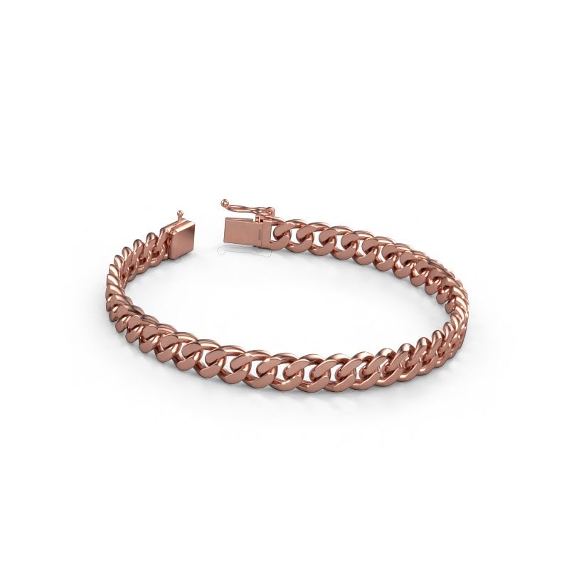 Cuban bracelet ±0.31 in (8 mm) 585 rose gold