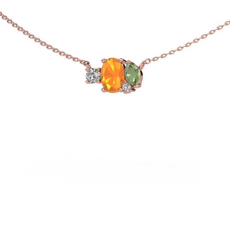 Anhänger Frauke OVL 585 Roségold Citrin 7x5 mm