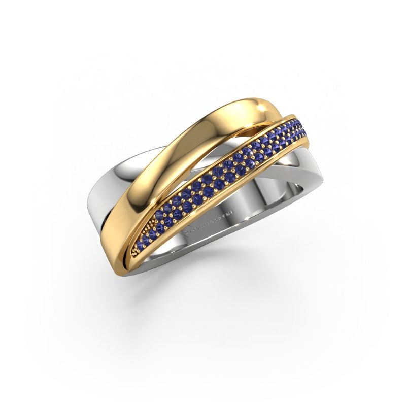 Ring Katherina 585 witgoud saffier 1 mm