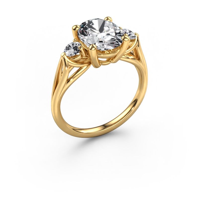 Engagement ring Amie OVL 585 gold lab grown diamond 3.00 crt