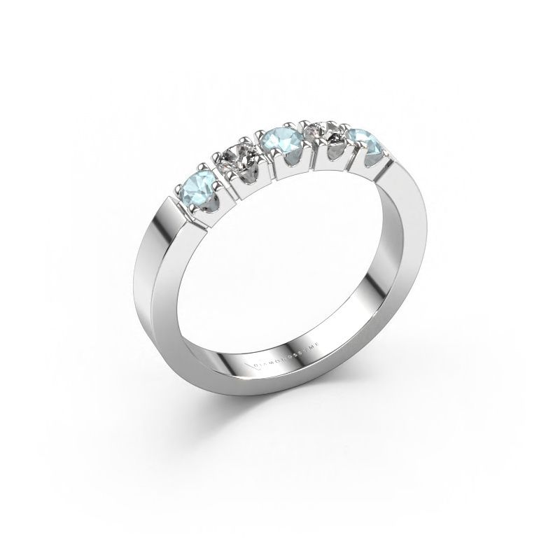Ring Dana 5 585 white gold aquamarine 3 mm