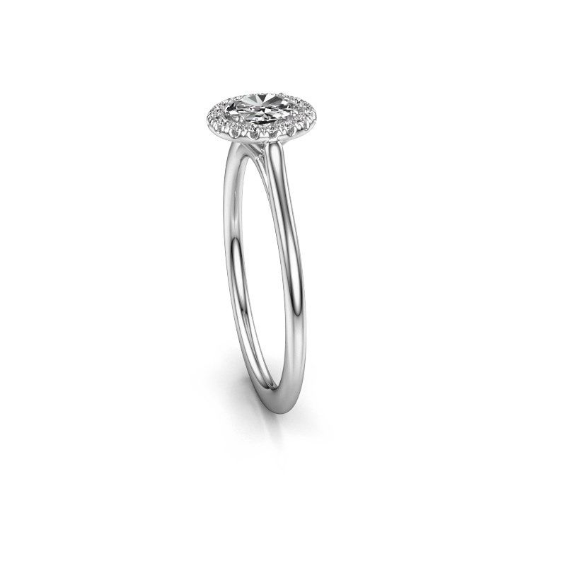 Image of Engagement ring seline ovl 1<br/>585 white gold<br/>Diamond 0.43 crt