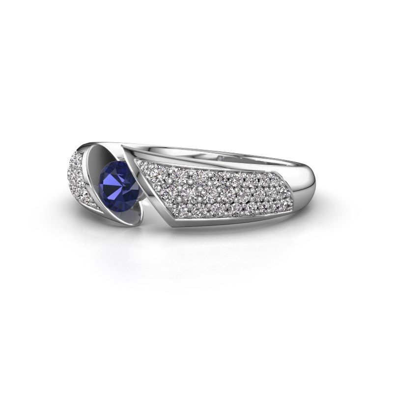 Image of Engagement ring hojalien 3<br/>585 white gold<br/>Sapphire 4.2 mm