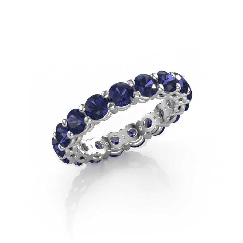 Stackable ring Michelle full 3.7 950 platinum sapphire 3.7 mm