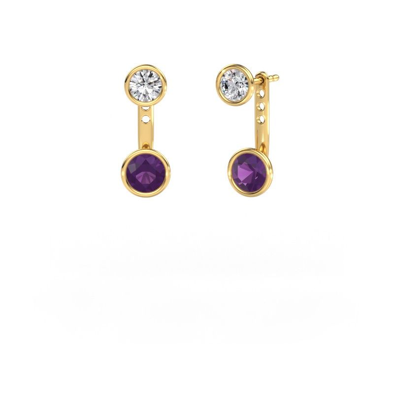 Earrings Halle 585 gold amethyst 6 mm