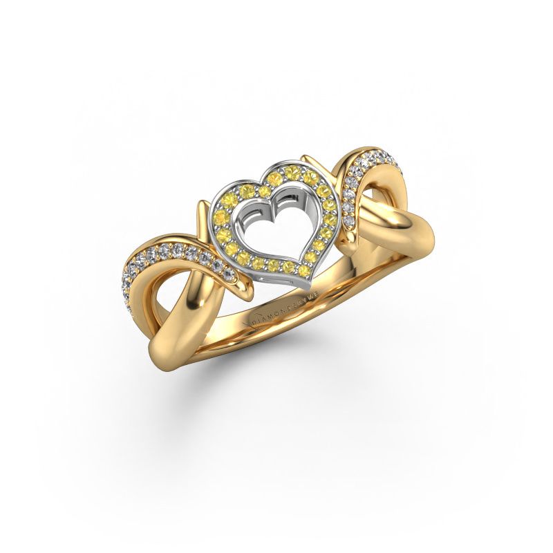 Ring Earlie 2 585 gold yellow sapphire 1.1 mm