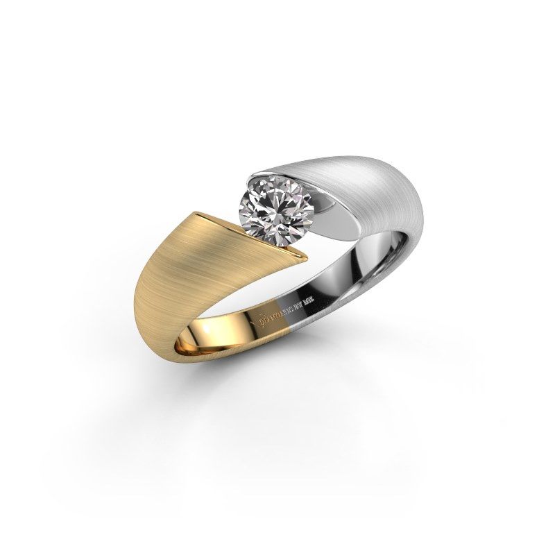 Image de Bague de fiançailles Hojalien 1<br/>585 or jaune<br/>Diamant 0.40 crt