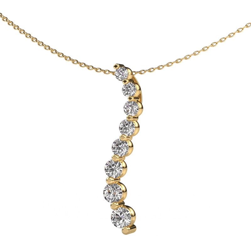 Pendant Celeste 3 585 gold lab grown diamond 1.01 crt