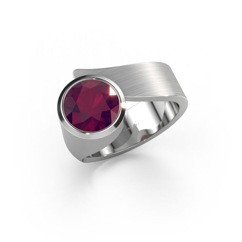 Bague Nakia 585 or blanc rhodolite 8 mm