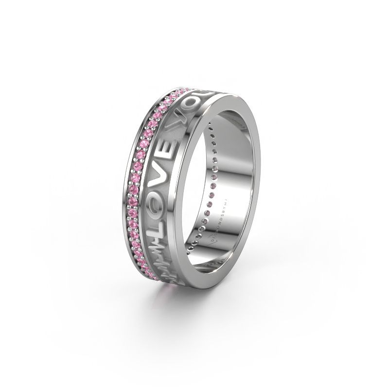 Wedding ring Namering 3 585 white gold ±6x2 mm