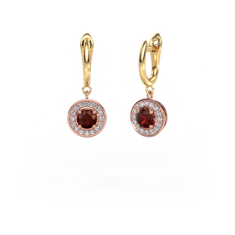 Ohrhänger Ninette 1 585 Roségold Granat 5 mm