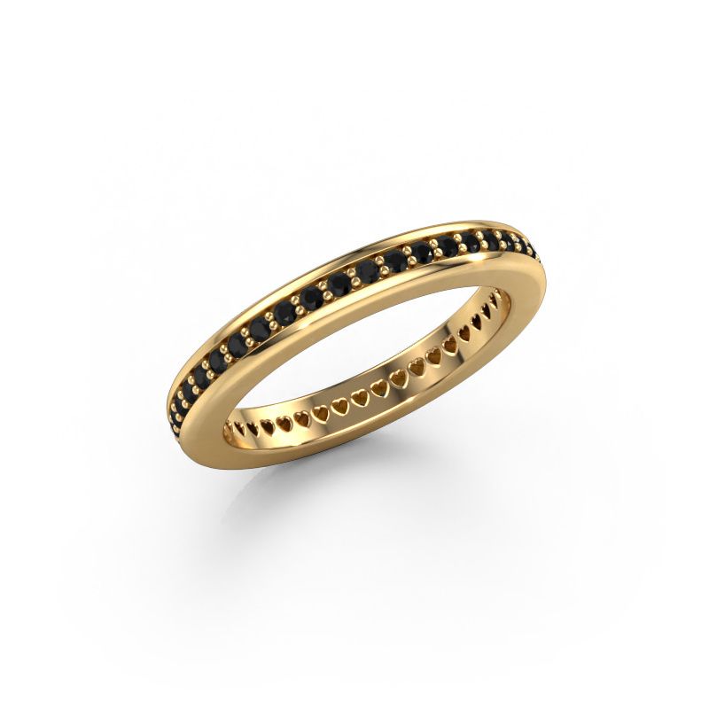Vorsteckring Elvire 3 585 Gold Schwarz Diamant 0.576 crt