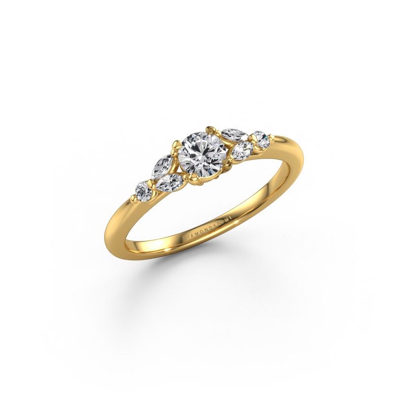 Engagement ring Megan RND 585 gold lab grown diamond 0.45 crt