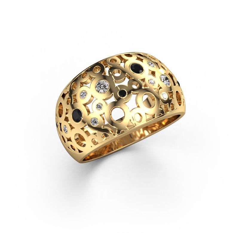 Bague Jaylinn 585 or jaune diamant synthétique 0.27 crt