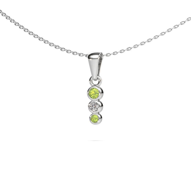 Pendant Felica 585 white gold peridot 2.7 mm
