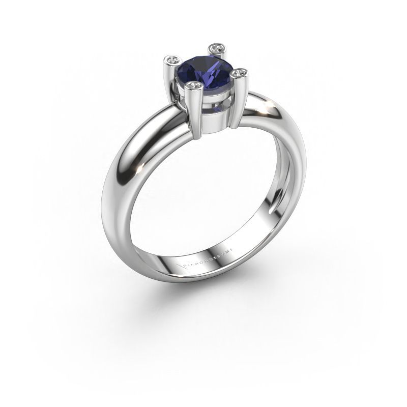Ring Fleur 585 white gold sapphire 4.7 mm
