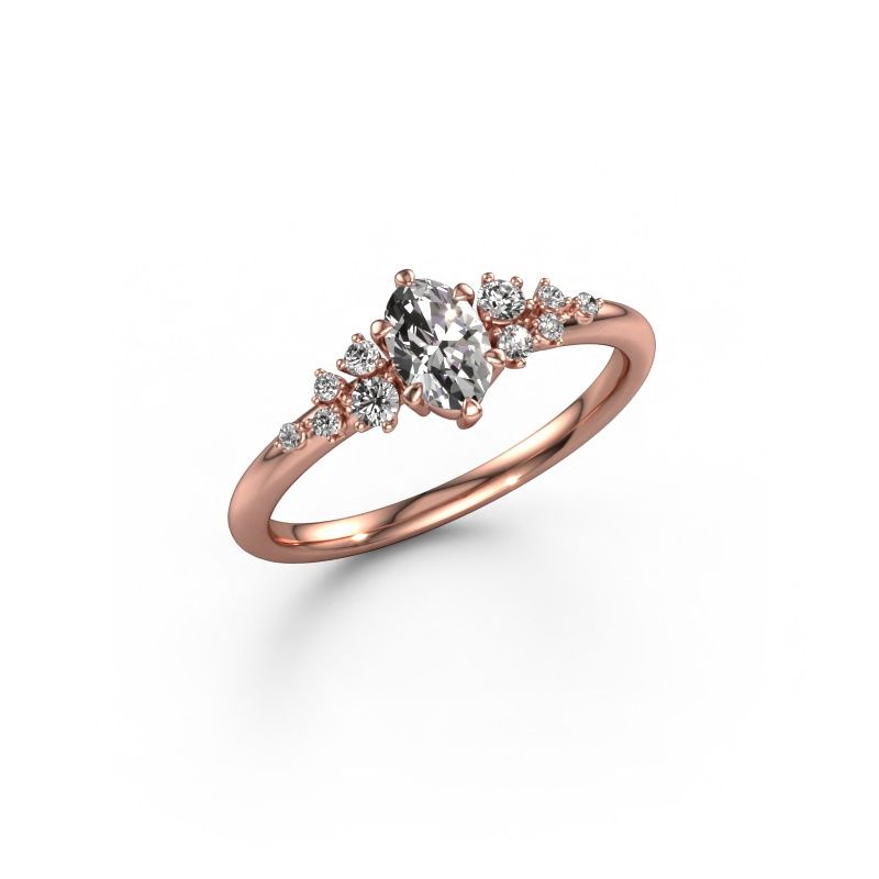 Engagement ring Royce OVL 585 rose gold diamond 0.40 crt