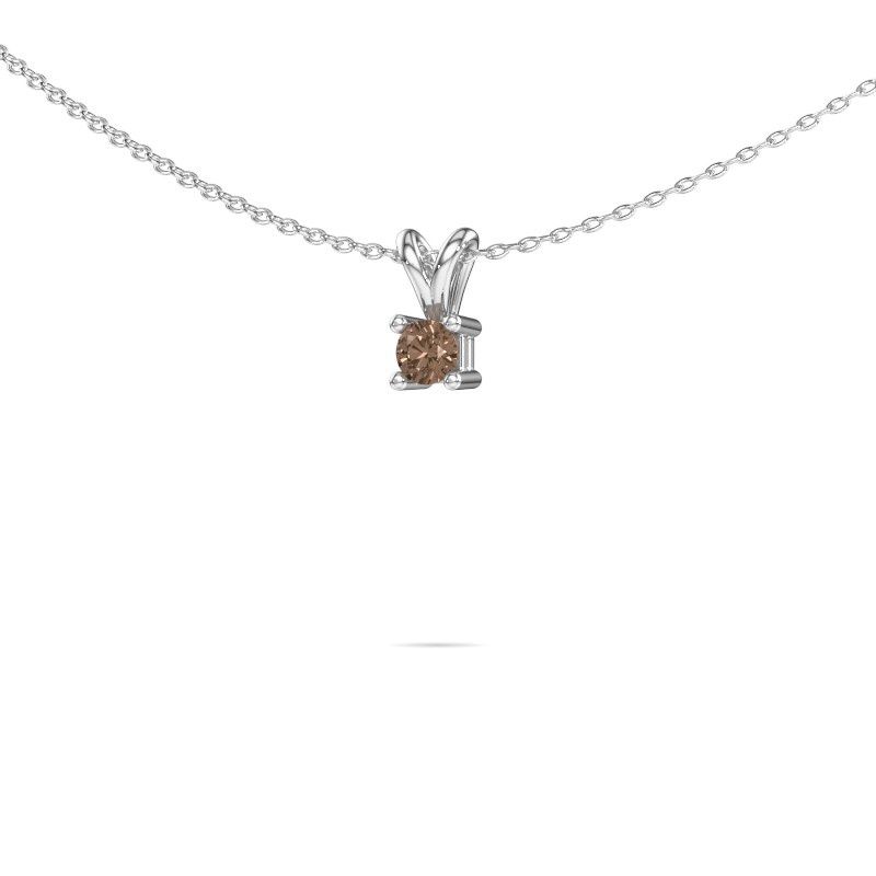 Necklace Eline 950 platinum brown diamond 0.50 crt