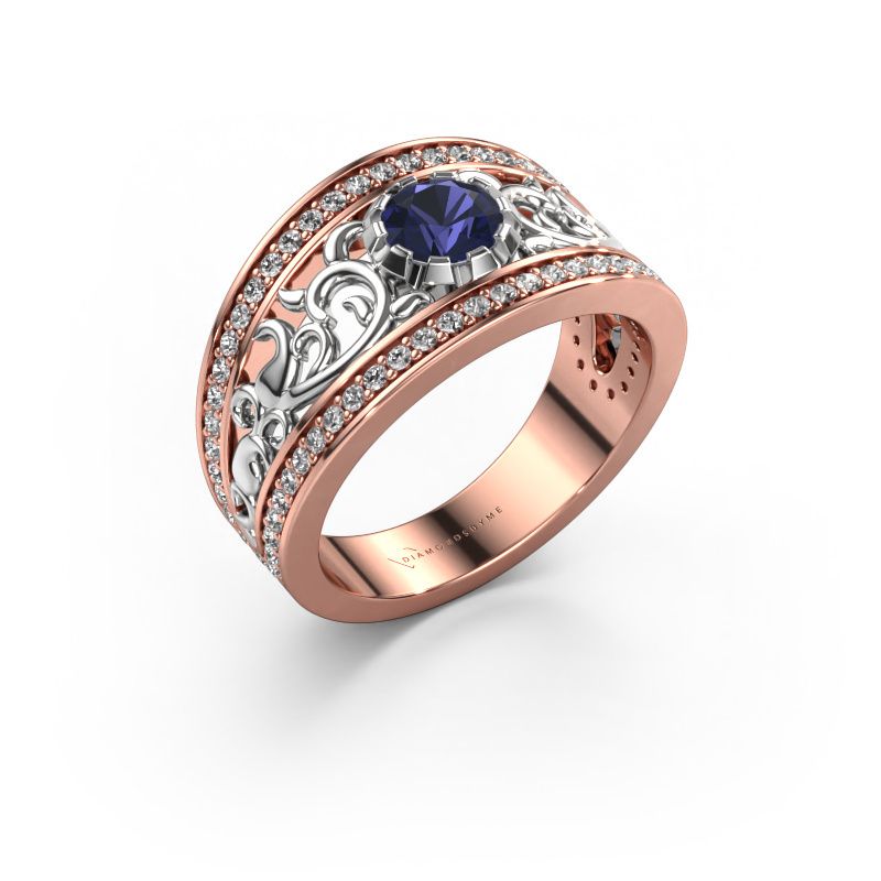 Bague Marilee 585 or rose saphir 5 mm