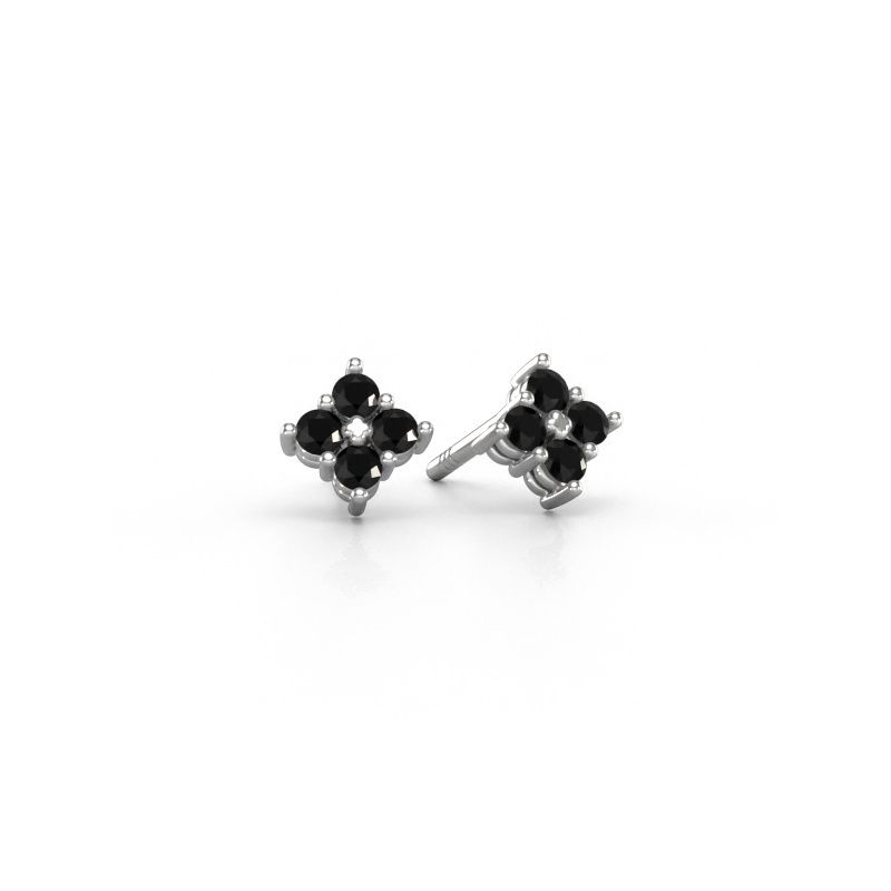 Ohrsteckers Maryetta 950 Platin Schwarz Diamant 0.288 crt