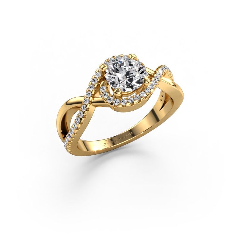 Engagement ring Melody 585 gold lab grown diamond 1.00 crt