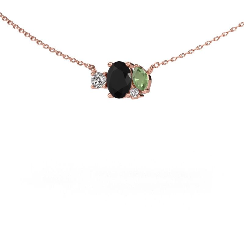 Anhänger Frauke OVL 585 Roségold Schwarz Diamant 1.175 crt