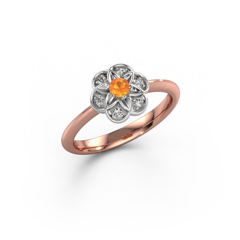 Ring Uma 585 rosé goud citrien 3 mm