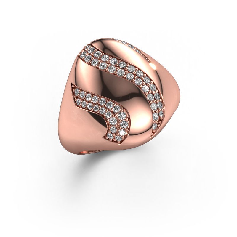 Bague Vilma 585 or rose zircone 1.2 mm