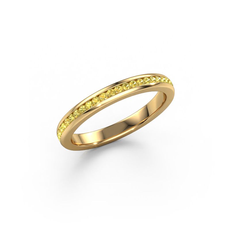Aanschuifring Lura 1 585 goud gele saffier 1.3 mm