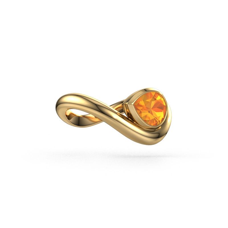 Ring Lena 585 gull citrin 8x6 mm