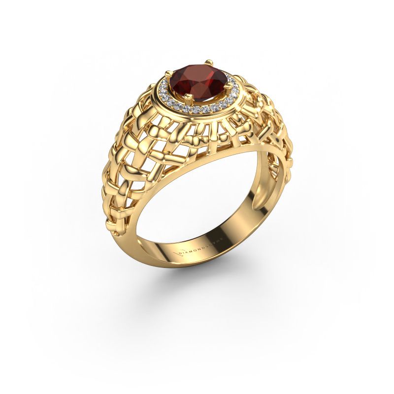 Pinky ring Jens 585 gold garnet 6.5 mm